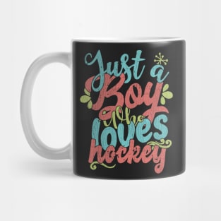 Just A Boy Who Loves hockey Gift product Mug